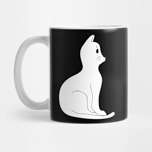 White cat Mug